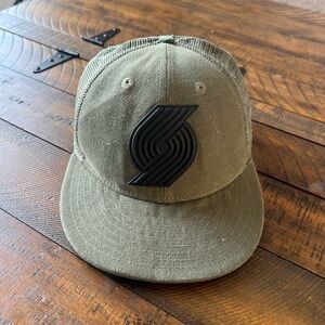 Portland Trail Blazers New Era 59Fifty Fitted 7 Hat Cap Men NBA Olive Green Htf